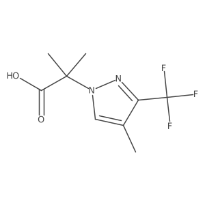 2-methyl-2-[4-methyl-3-(trifluoromethyl)-1H-pyrazol-1-yl]propanoic acid Structure
