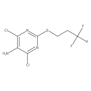 4,6-Dichloro-2-((3,3,3-trifluoropropyl)thio)pyrimidin-5-amine结构式