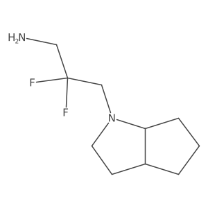 2,2-Difluoro-3-{octahydrocyclopenta[b]pyrrol-1-yl}propan-1-amine Structure