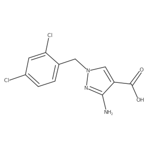 3-amino-1-(2,4-dichlorobenzyl)-1H-pyrazole-4-carboxylic acid Structure