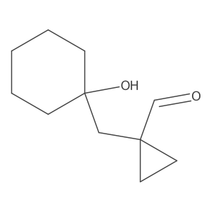 1-[(1-Hydroxycyclohexyl)methyl]cyclopropane-1-carbaldehyde Structure