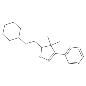 N-((4,4-Dimethyl-3-phenyl-4,5-dihydroisoxazol-5-yl)methyl)cyclohexanamine结构式