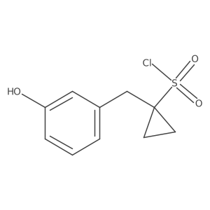 1-[(3-Hydroxyphenyl)methyl]cyclopropane-1-sulfonyl chloride Structure