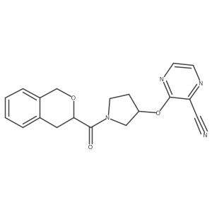 3-((1-(Isochroman-3-carbonyl)pyrrolidin-3-yl)oxy)pyrazine-2-carbonitrile结构式