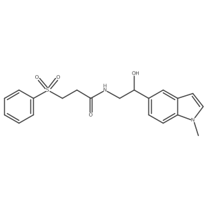 N-(2-hydroxy-2-(1-methyl-1H-indol-5-yl)ethyl)-3-(phenylsulfonyl)propanamide Structure