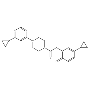 6-cyclopropyl-2-(2-(4-(6-cyclopropylpyrimidin-4-yl)piperazin-1-yl)-2-oxoethyl)pyridazin-3(2H)-one Structure
