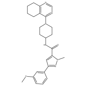 3-(3-methoxyphenyl)-1-methyl-N-(1-(5,6,7,8-tetrahydroquinazolin-4-yl)piperidin-4-yl)-1H-pyrazole-5-carboxamide Structure