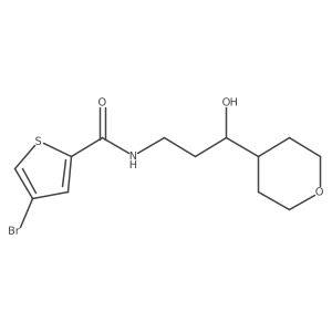 4-bromo-N-(3-hydroxy-3-(tetrahydro-2H-pyran-4-yl)propyl)thiophene-2-carboxamide Structure