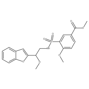 methyl 3-(N-(2-(benzofuran-2-yl)-2-methoxyethyl)sulfamoyl)-4-methoxybenzoate Structure
