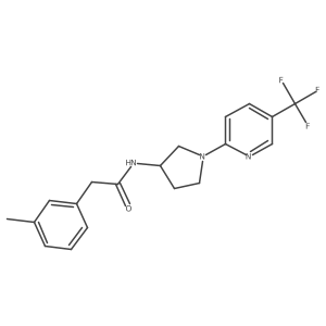 2-(m-tolyl)-N-(1-(5-(trifluoromethyl)pyridin-2-yl)pyrrolidin-3-yl)acetamide Structure