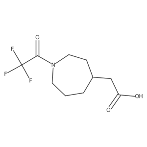 2-[1-(Trifluoroacetyl)azepan-4-yl]acetic acid结构式