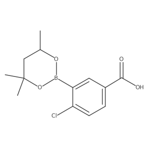4-Chloro-3-(4,4,6-trimethyl-1,3,2-dioxaborinan-2-YL)benzoic acid结构式