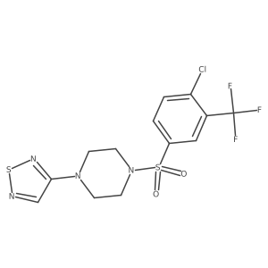 1-[4-Chloro-3-(trifluoromethyl)benzenesulfonyl]-4-(1,2,5-thiadiazol-3-yl)piperazine Structure