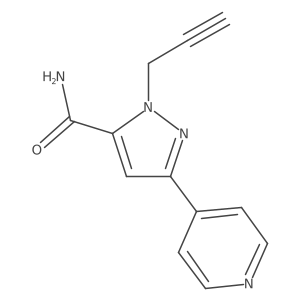 1-(prop-2-yn-1-yl)-3-(pyridin-4-yl)-1H-pyrazole-5-carboxamide Structure