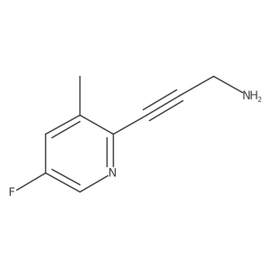 3-(5-Fluoro-3-methylpyridin-2-yl)prop-2-yn-1-amine结构式