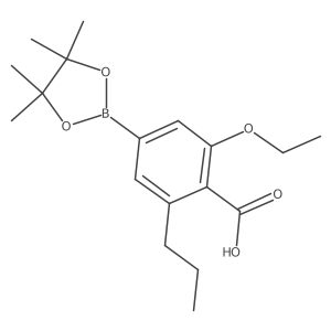 2-Ethoxy-6-propyl-4-(4,4,5,5-tetramethyl-1,3,2-dioxaborolan-2-yl)benzoic acid结构式