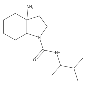 3a-amino-N-(3-methylbutan-2-yl)-octahydro-1H-indole-1-carboxamide结构式