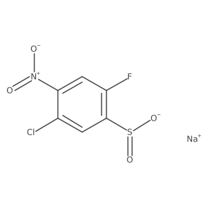 Sodium 5-chloro-2-fluoro-4-nitrobenzene-1-sulfinate结构式