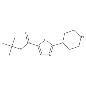 Tert-butyl 2-(piperidin-4-yl)-1,3-oxazole-5-carboxylate结构式