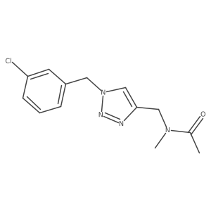 N-({1-[(3-chlorophenyl)methyl]-1H-1,2,3-triazol-4-yl}methyl)-N-methylacetamide结构式