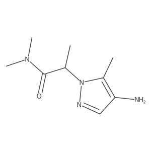 2-(4-amino-5-methyl-1H-pyrazol-1-yl)-N,N-dimethylpropanamide结构式