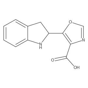 5-(2,3-dihydro-1H-indol-2-yl)-1,3-oxazole-4-carboxylic acid结构式