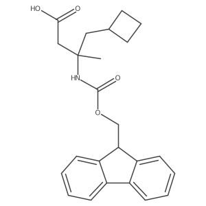 4-cyclobutyl-3-({[(9H-fluoren-9-yl)methoxy]carbonyl}amino)-3-methylbutanoic acid结构式