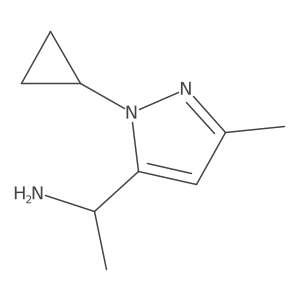(1S)-1-(1-cyclopropyl-3-methyl-1H-pyrazol-5-yl)ethan-1-amine结构式