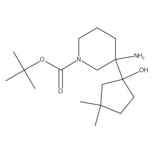 Tert-butyl 3-amino-3-(1-hydroxy-3,3-dimethylcyclopentyl)piperidine-1-carboxylate Structure