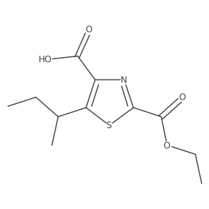 5-(Butan-2-yl)-2-(ethoxycarbonyl)-1,3-thiazole-4-carboxylic acid Structure