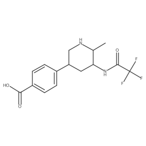 4-[6-Methyl-5-(trifluoroacetamido)piperidin-3-yl]benzoic acid Structure