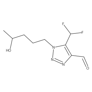 5-(difluoromethyl)-1-(4-hydroxypentyl)-1H-1,2,3-triazole-4-carbaldehyde结构式