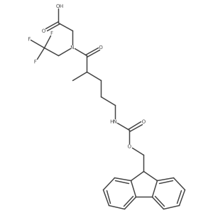 2-[5-({[(9H-fluoren-9-yl)methoxy]carbonyl}amino)-2-methyl-N-(2,2,2-trifluoroethyl)pentanamido]acetic acid Structure
