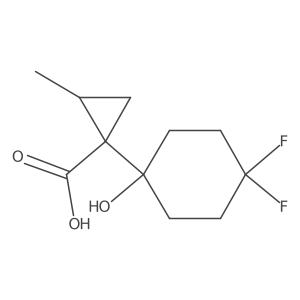 1-(4,4-Difluoro-1-hydroxycyclohexyl)-2-methylcyclopropane-1-carboxylic acid结构式