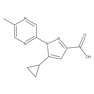 5-cyclopropyl-1-(5-methylpyrazin-2-yl)-1H-pyrazole-3-carboxylic acid结构式