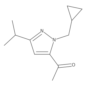 1-[1-(cyclopropylmethyl)-3-(propan-2-yl)-1H-pyrazol-5-yl]ethan-1-one Structure