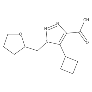 5-Cyclobutyl-1-(oxolan-2-ylmethyl)-1h-1,2,3-triazole-4-carboxylic acid Structure
