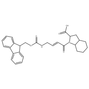 1-[4-({[(9H-fluoren-9-yl)methoxy]carbonyl}amino)but-2-enoyl]-octahydro-1H-indole-2-carboxylic acid结构式