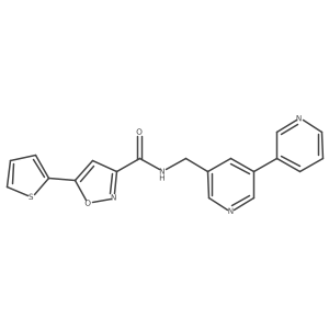 N-([3,3'-bipyridin]-5-ylmethyl)-5-(thiophen-2-yl)isoxazole-3-carboxamide Structure