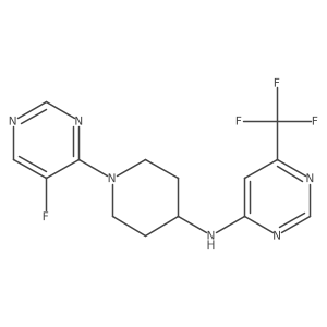 N-[1-(5-fluoropyrimidin-4-yl)piperidin-4-yl]-6-(trifluoromethyl)pyrimidin-4-amine Structure