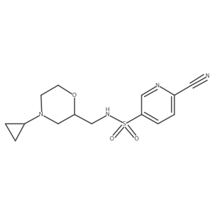 6-cyano-N-[(4-cyclopropylmorpholin-2-yl)methyl]pyridine-3-sulfonamide Structure