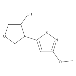 rac-(3R,4S)-4-(3-methoxy-1,2-thiazol-5-yl)oxolan-3-ol Structure