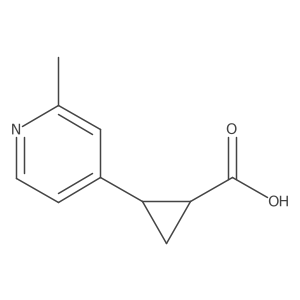 rac-(1R,2R)-2-(2-methylpyridin-4-yl)cyclopropane-1-carboxylic acid Structure