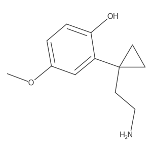 2-[1-(2-Aminoethyl)cyclopropyl]-4-methoxyphenol结构式