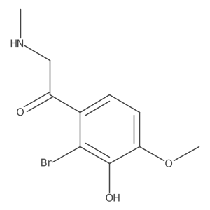 1-(2-Bromo-3-hydroxy-4-methoxyphenyl)-2-(methylamino)ethan-1-one Structure