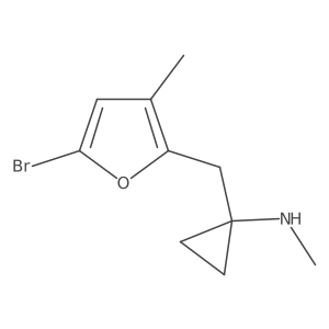 1-[(5-bromo-3-methylfuran-2-yl)methyl]-N-methylcyclopropan-1-amine Structure