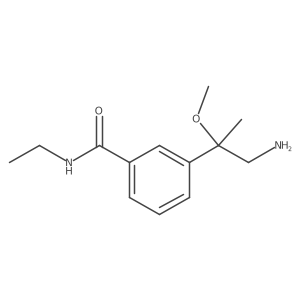 3-(1-amino-2-methoxypropan-2-yl)-N-ethylbenzamide结构式
