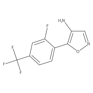 5-[2-Fluoro-4-(trifluoromethyl)phenyl]-1,2-oxazol-4-amine结构式
