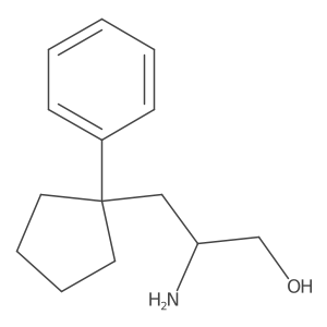 2-Amino-3-(1-phenylcyclopentyl)propan-1-ol结构式