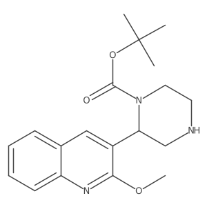 Tert-butyl 2-(2-methoxyquinolin-3-yl)piperazine-1-carboxylate结构式
